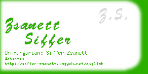 zsanett siffer business card